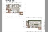 汇置·山湖129平七层户型 4室2厅2卫1厨