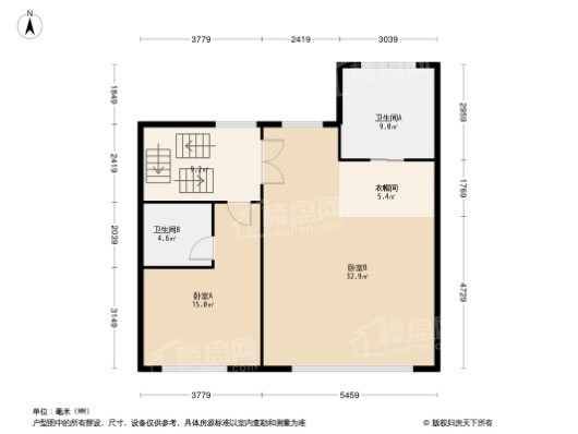 汇置·山湖90平北入户2 4室3厅5卫1厨