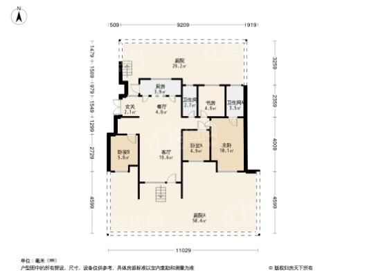 金地·艺华年4居室户型图