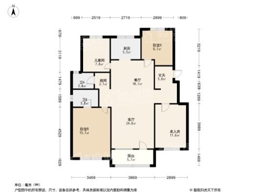 保利云禧4居室户型图