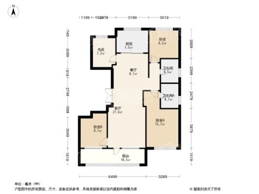 其仕和悦4居室户型图
