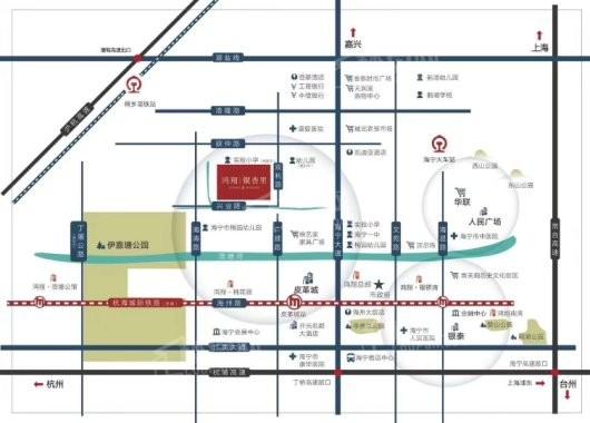 佳源珑府（海宁市中心品牌楼盘）交通图