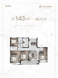 招商溪悦水岸C户型 4室2厅2卫1厨