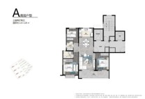 西发融信缦山兰庭3室2厅2卫A115-120 3室2厅2卫1厨