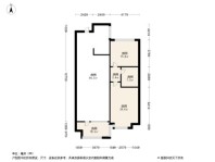 海尔产城创东方学府2居室户型图