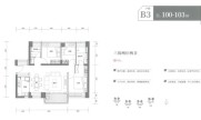 深铁阅山境花园B3户型 3室2厅2卫1厨