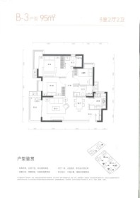 万樾府B-3户型 3室2厅2卫1厨