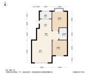 城市家园I户型85平 2室2厅1卫1厨