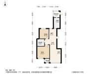 华府世纪城A户型103.88平 2室1厅1卫11厨