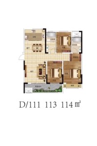 银城上和院户型图 (6) 3室2厅2卫