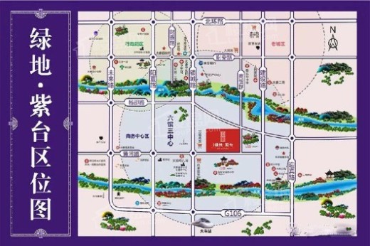 绿地紫台交通图