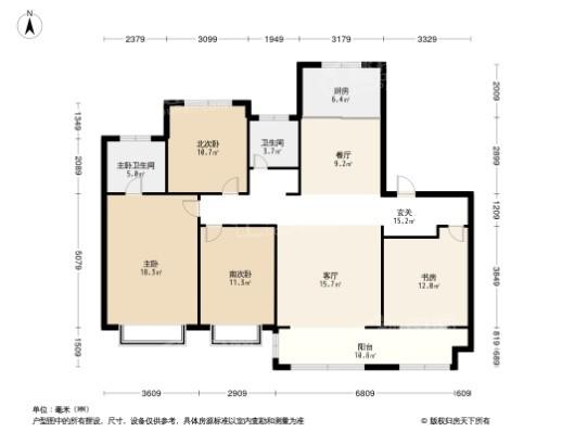 绿地城4居室户型图