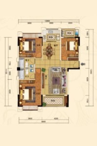 今创·香悦兰庭120m2户型 3室2厅2卫1厨