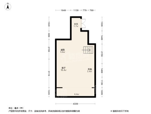 泰禾中州院子4居室户型图
