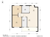 融创东方宸院C户型 2室2厅1卫1厨