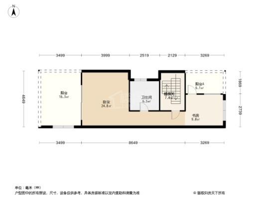 佳兆业山海湾C户型二层 3室2厅2卫1厨