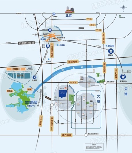 文安阿尔卡迪亚交通规划图