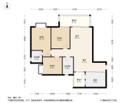 财信龙水湖生态城3居室户型图