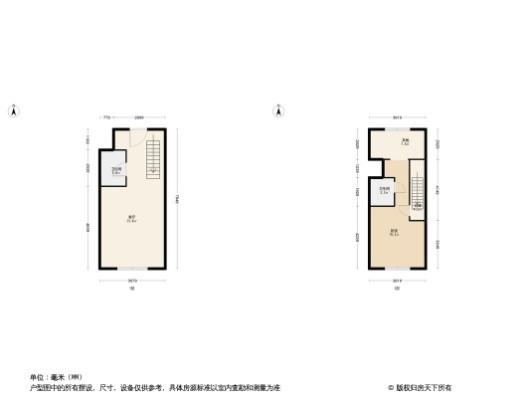 悦泰·中南锦里2居室户型图