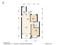 恒大·云湖上郡云筑A户型89平 2室2厅1卫1厨