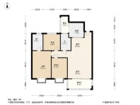 恒大·云湖上郡云舒C户型117平 3室2厅2卫1厨