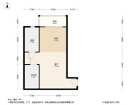 广州恒大冠珺之光1居室户型图