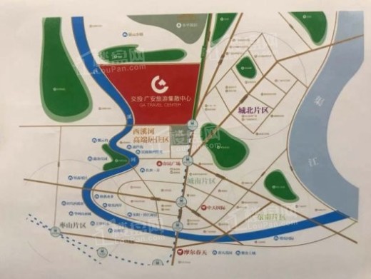 交投·广安旅游集散中心交通图