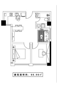 幸福·紫蓬小筑66.06平米户型 1室1厅1卫1厨