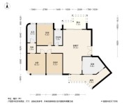 花滩国际新城公园王府3居室户型图