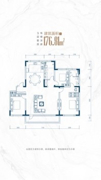 金亿府176平 3室2厅2卫1厨