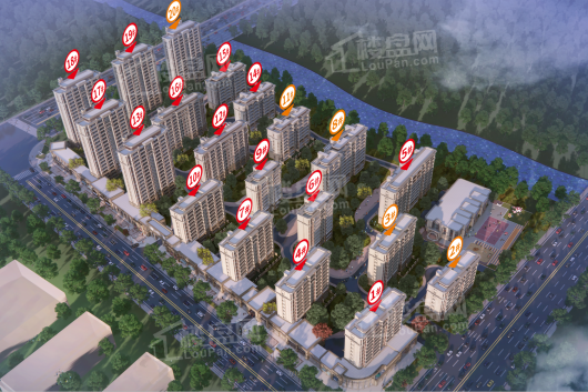 瑞马锦城项目鸟瞰图