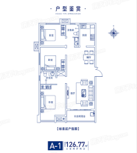 建业中弘城A-1 3室2厅2卫1厨