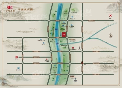 汾河上园交通图