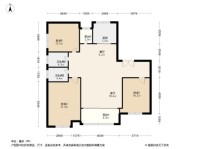 上海东亚威尼斯公馆世家D1户型 3室2厅2卫1厨