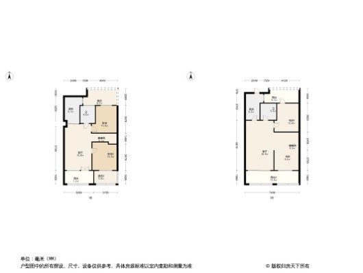 海玥瀜庭1居室户型图