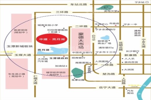 中建亮月湖位置图