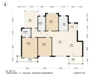 金地·艺华年3居室户型图