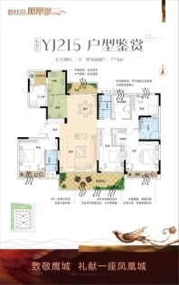 碧桂园凤凰城洋房YJ215户型 5室2厅2卫1厨