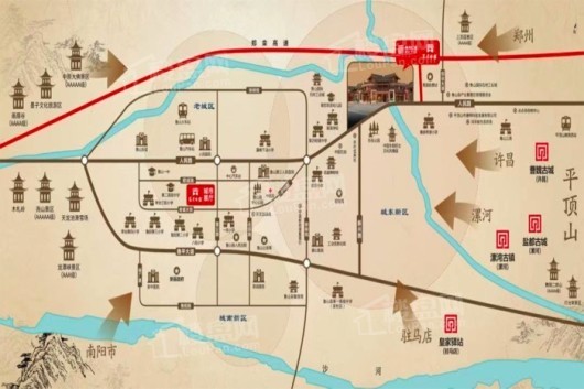 花瓷古镇交通图