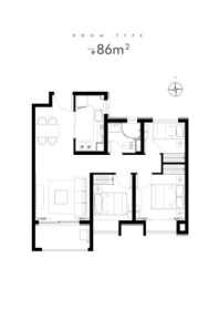 中骏·璟尚86㎡三室 3室2厅1卫1厨