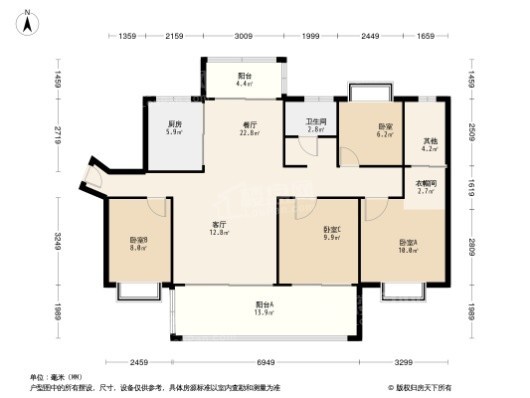 敏捷潮汕路项目4居室户型图