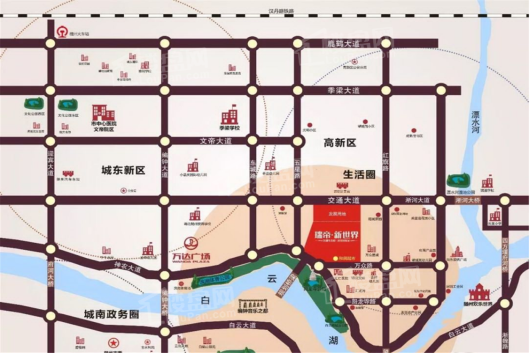 瑞帝·新世界广场交通图
