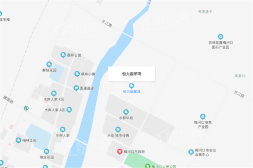 梅河口恒大翡翠湾交通图
