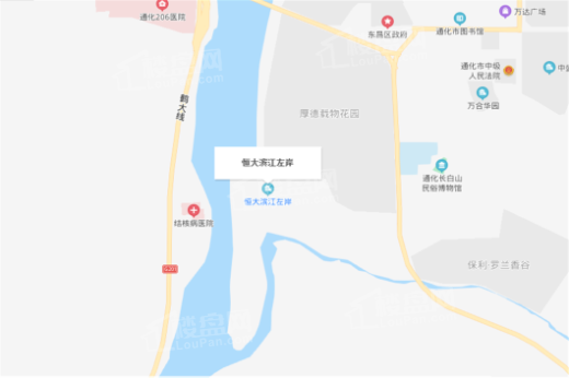 恒大滨江左岸交通图