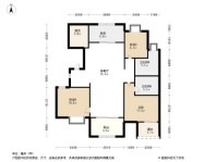 武汉恒大健康城14、15号楼三层户型 3室2厅2卫1厨