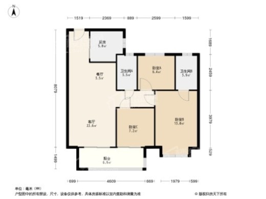 美好公园壹号户型图