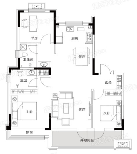 万城花开户型图