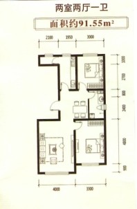 巨德新城二期两室两厅一卫 2室2厅1卫1厨