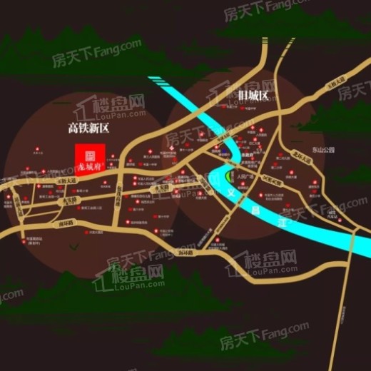 龙城府交通图