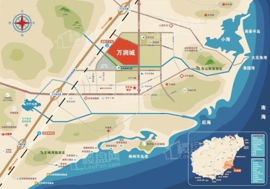 万润城商业广场交通图